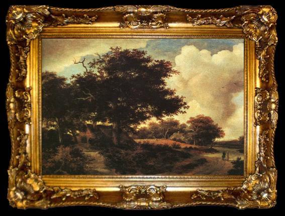 framed  Meindert Hobbema Landscape, ta009-2
